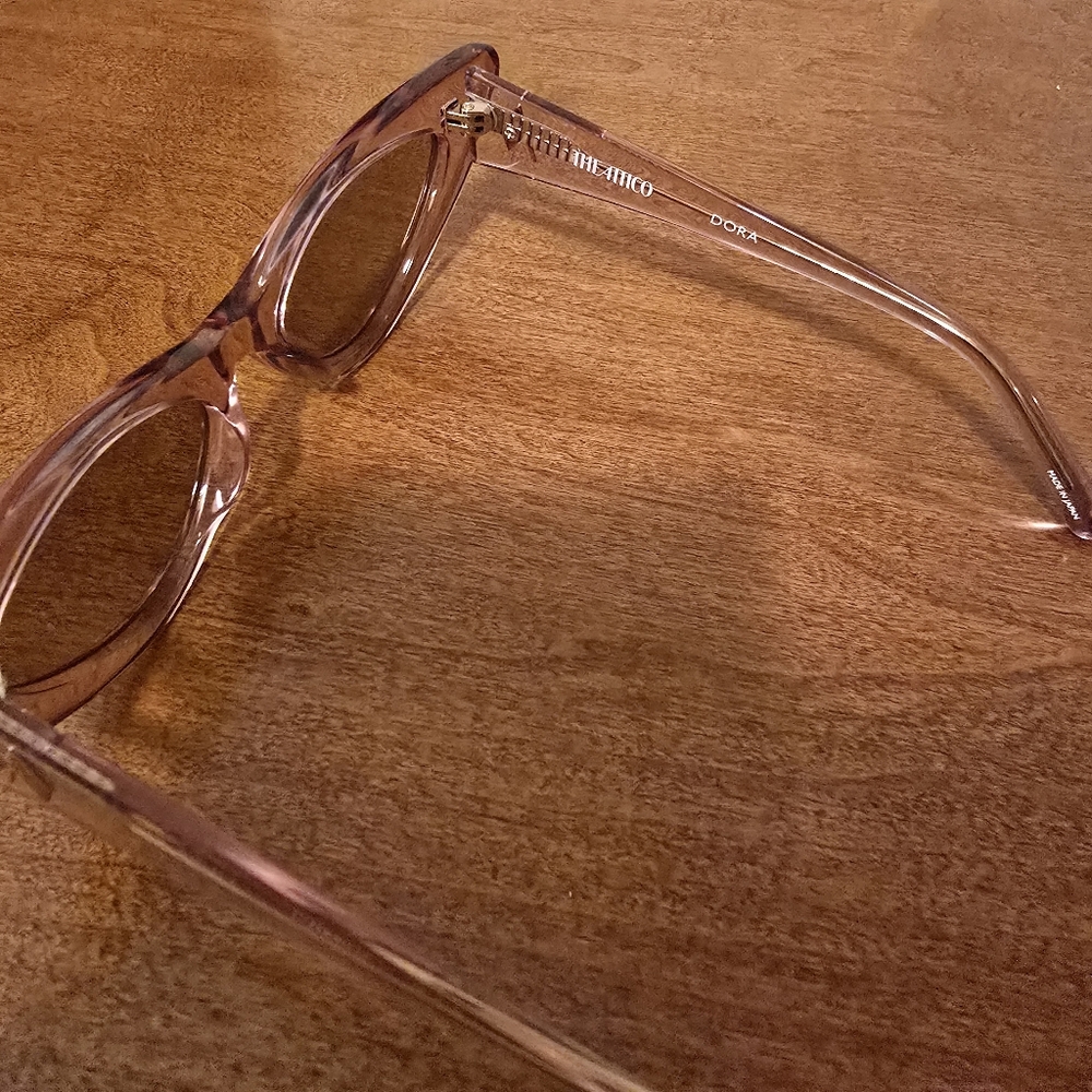 NEW The Attico x LINDA FARROW Dora Sunglasses in Pink - Picture 15 of 16